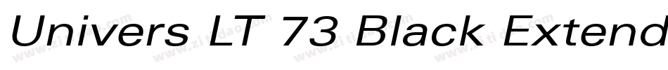 Univers LT 73 Black Extended Oblique字体转换